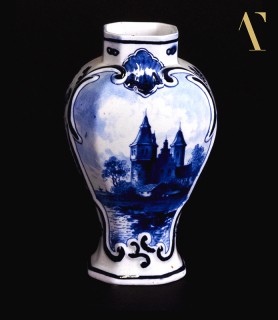 Piccolo vaso blu Delft con...